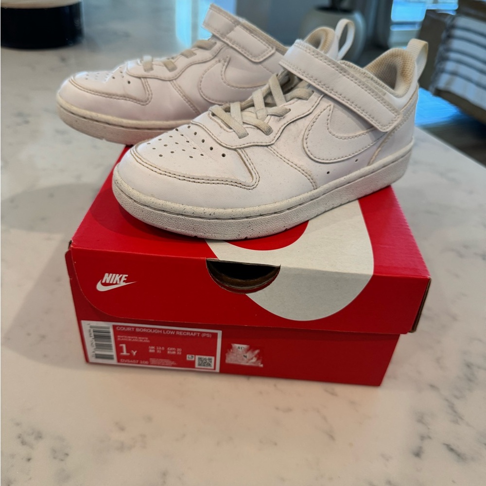 Nike White Sneakers - court borough low